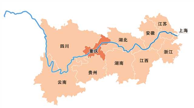 长江流经省区图片