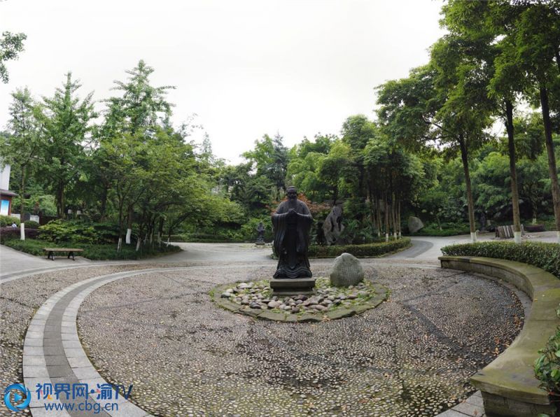 中華美德公園以“美德”為主題，景觀分布在公園健身步道兩旁。 （攝影：楊宇豪）