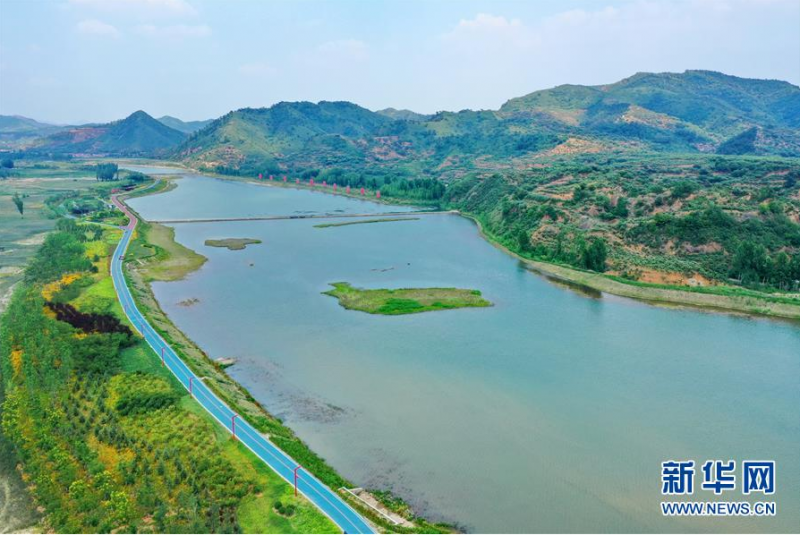 这是6月27日拍摄的迁西县境内长河（无人机照片）。新华社记者 牟宇 摄