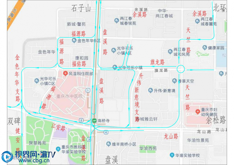 主要通行路径示意图