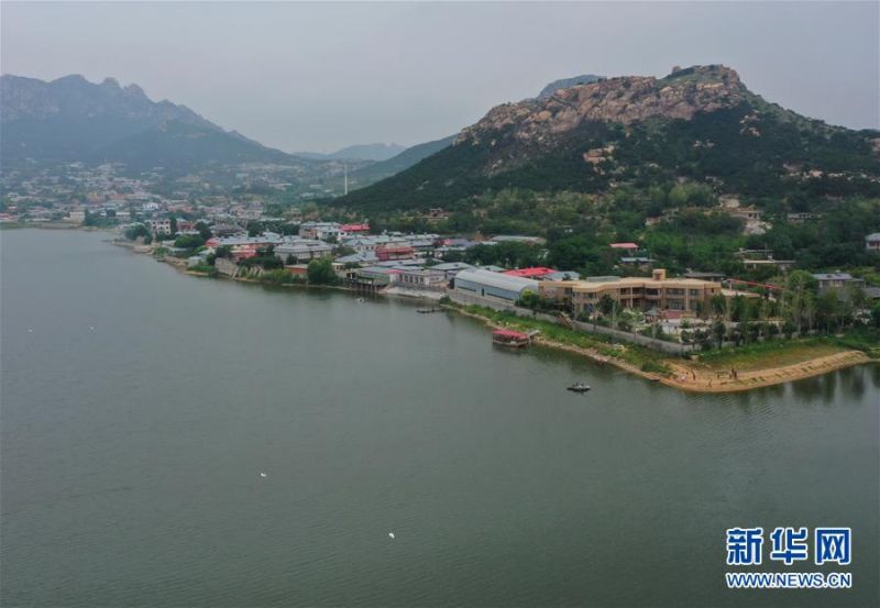 7月27日拍摄的昌黎县昌黎镇杏树园村景色（无人机照片）。 近年来，河北省昌黎县在建设生态宜居美丽乡村的过程中，推进村容村貌和人居环境改善，结合当地旅游资源走“农旅”融合发展的道路，既绿化美化了家园，又增加了农民的收入，为农村发展注入新活力，助力乡村振兴。 新华社记者 杨世尧 摄