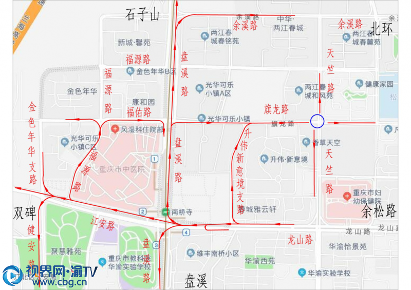 主要通行路径示意图