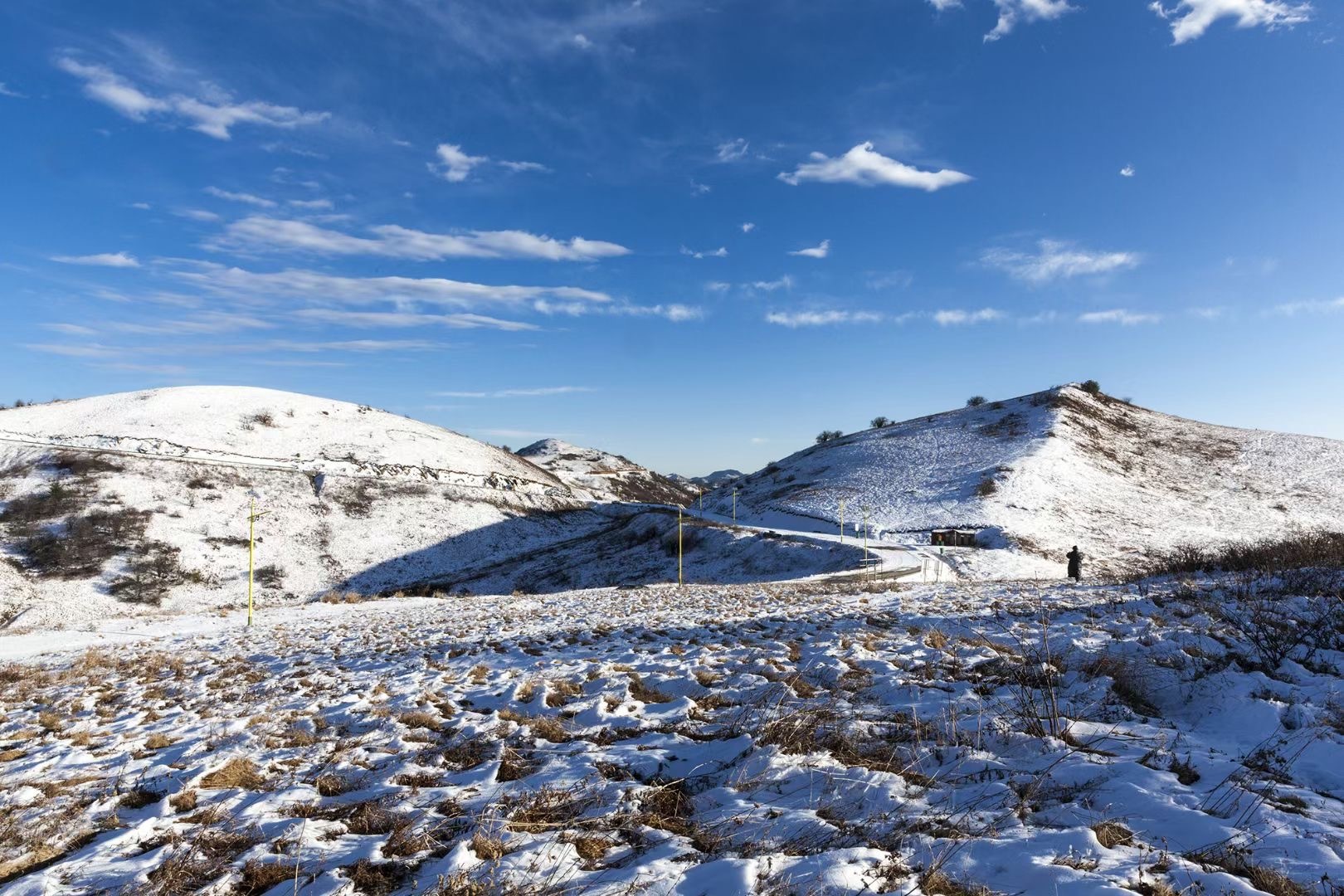 说到冬天,第一印象是雪,重庆城口县河鱼乡青草坪白雪皑皑.