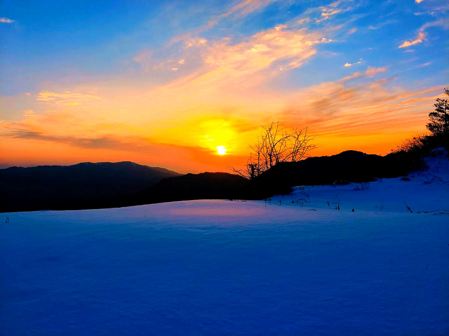 重庆城口:雪景,日出, 晚霞,美如诗画