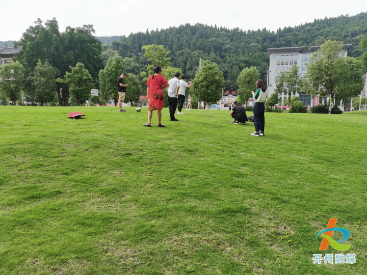 踢球 摆拍 践踏草坪令小草很"受伤"