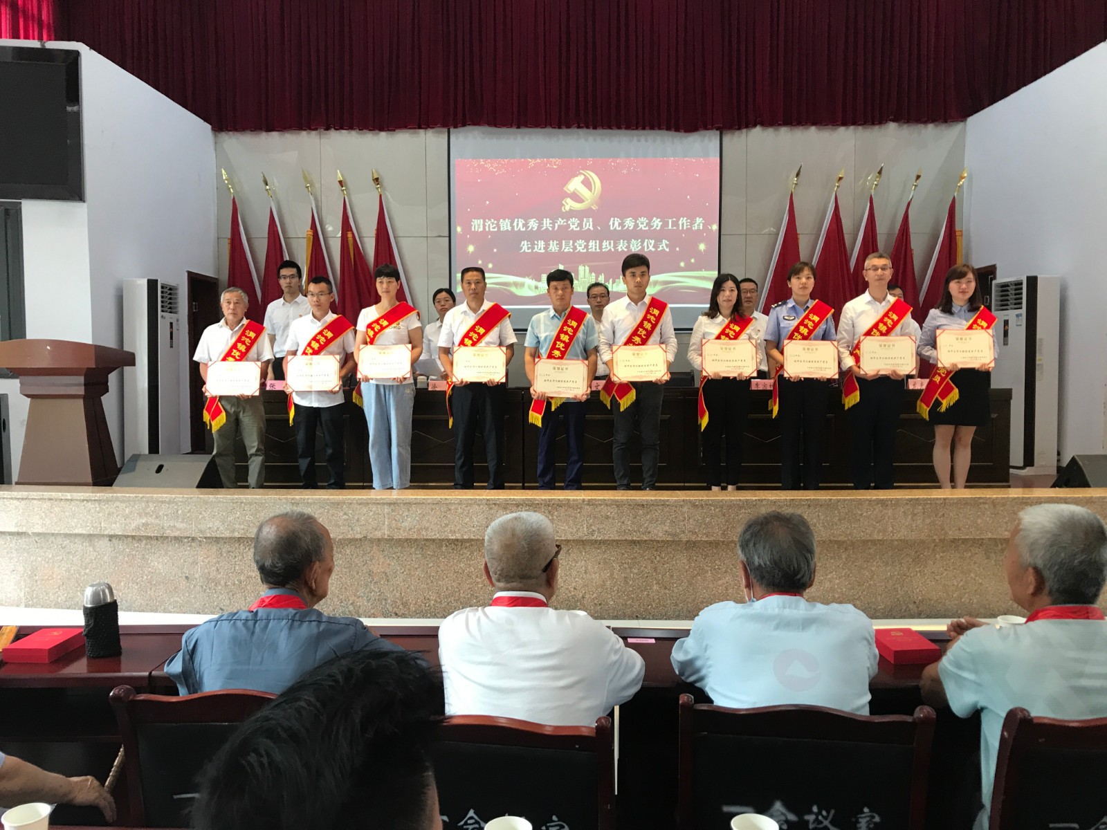 渭沱镇举行七一表彰大会暨光荣在党50年纪念章颁发仪式