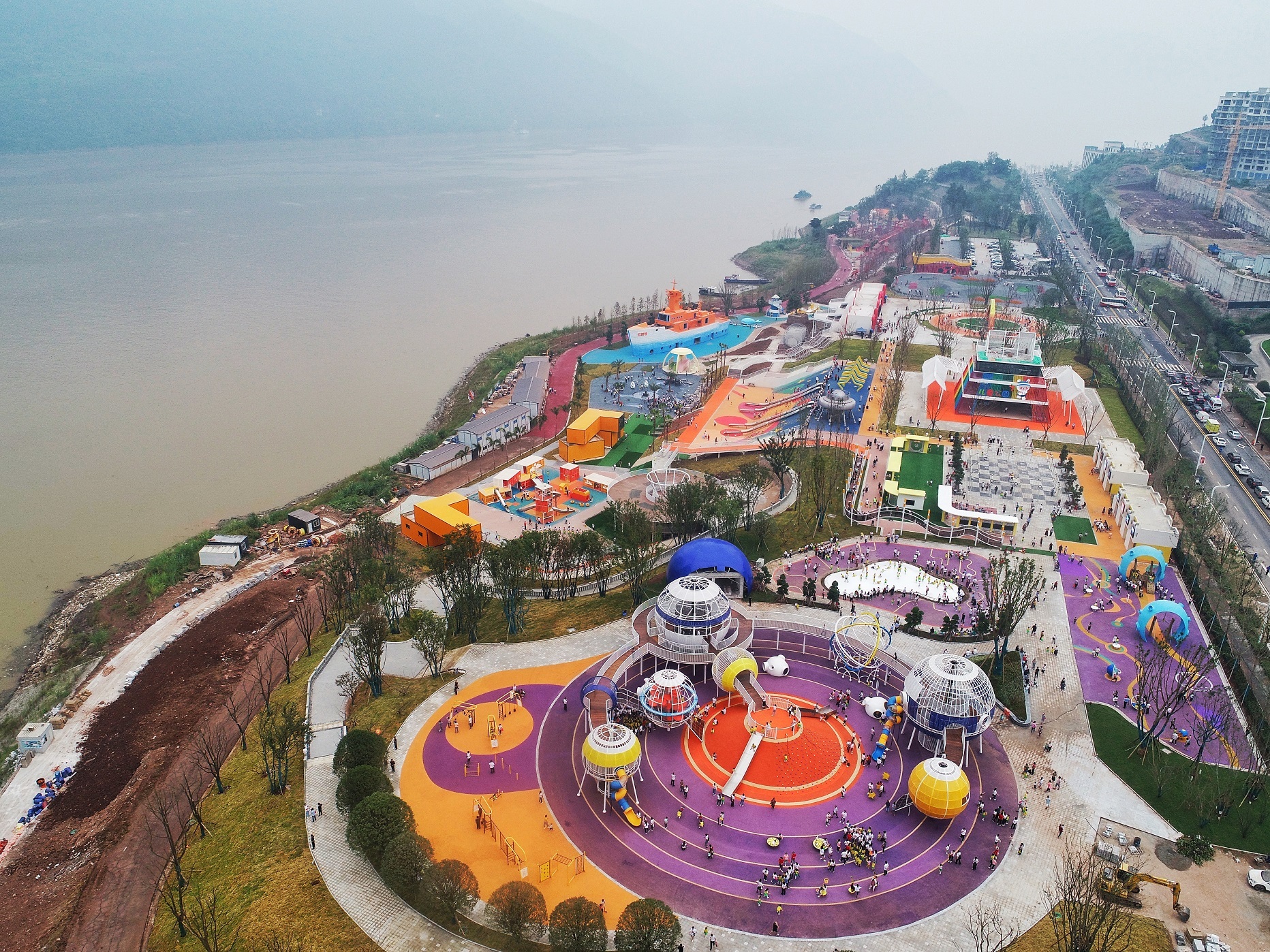 重庆云阳环湖绿道开放儿童乐园启航