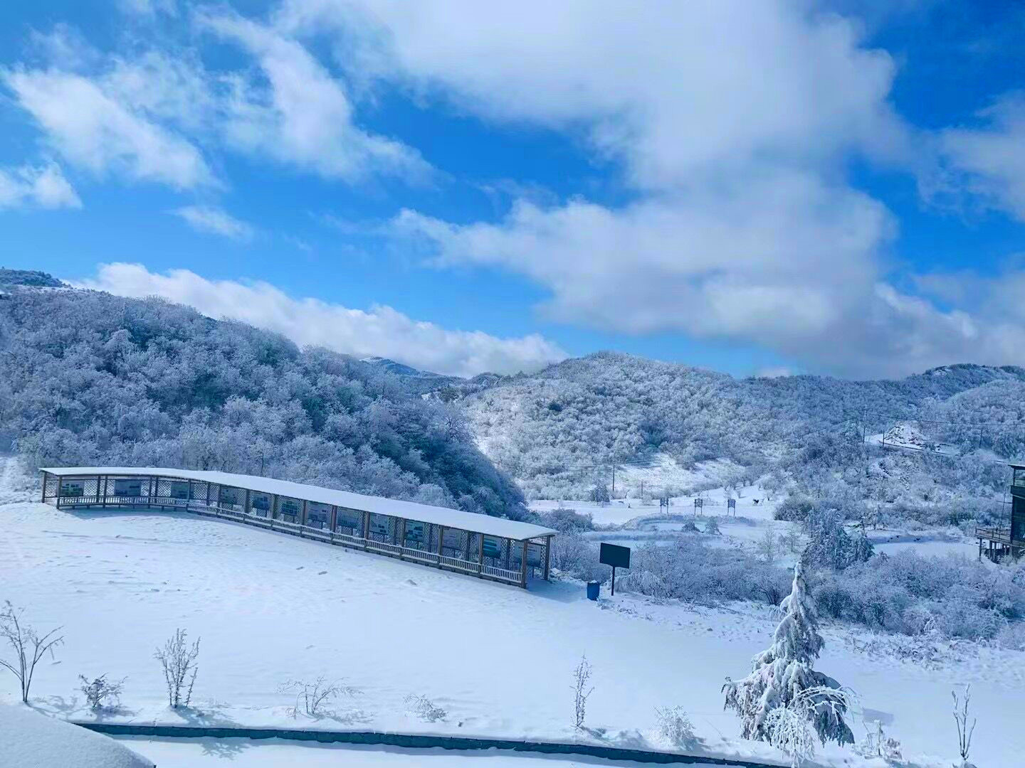 重慶城口雪後初晴美若仙境