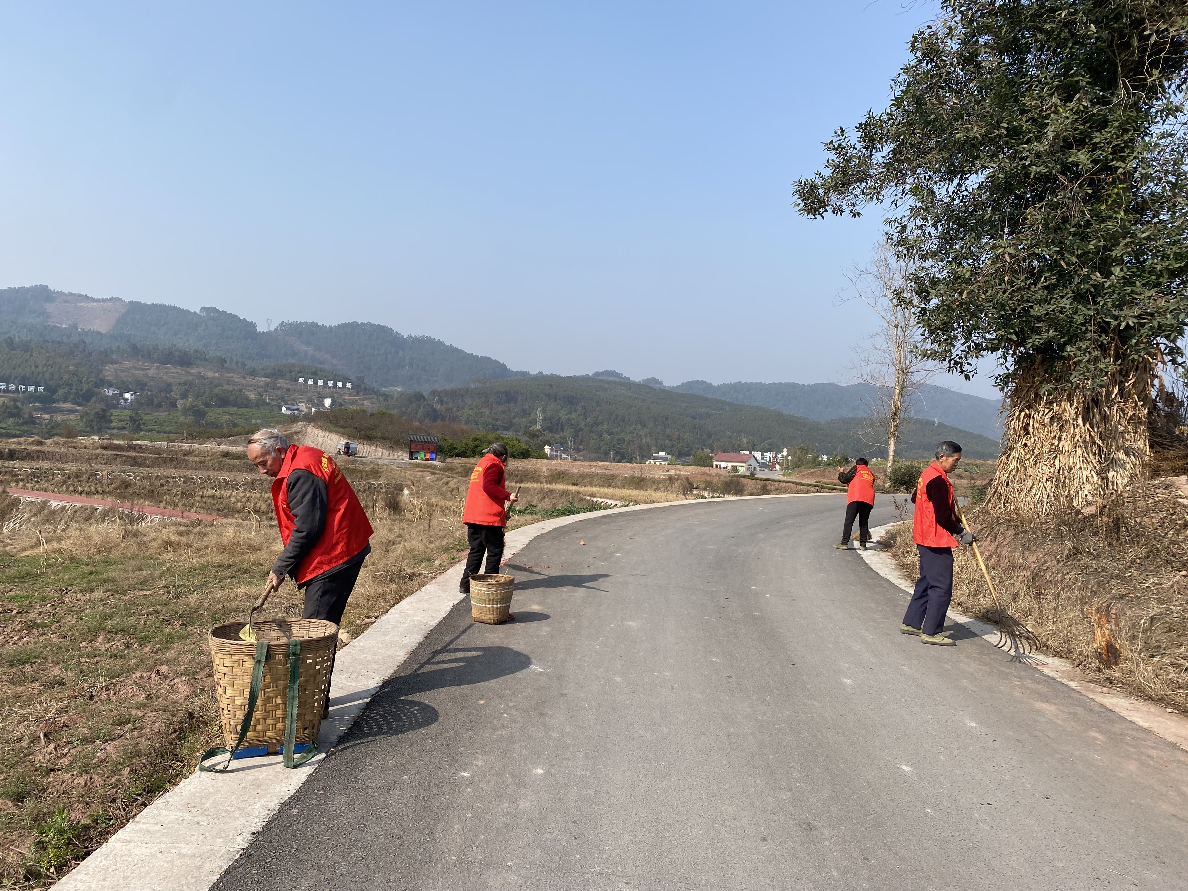 普陀村村民开展人居环境-道路沿线卫生打扫活动.JPG