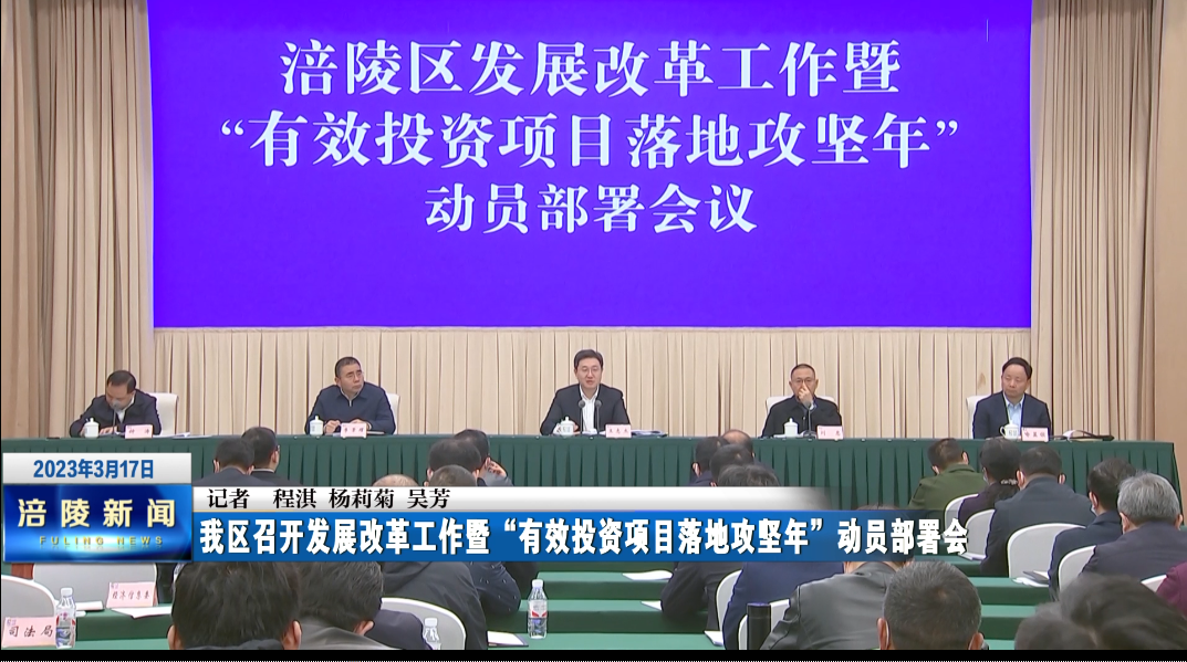 我区召开发展改革工作暨“有效投资项目落地攻坚年”动员部署会