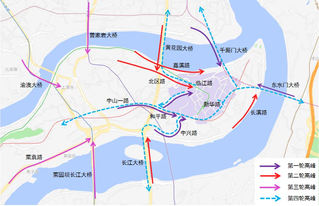“拥堵预警”！重庆交巡警发布2024年新年夜中心城区道理交通出行提示