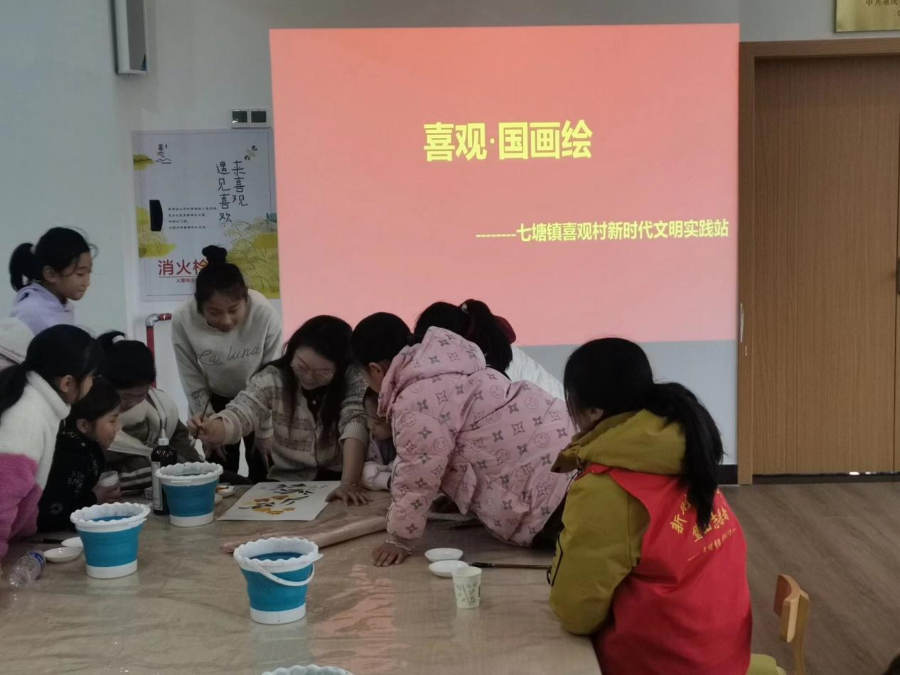 璧山区七塘镇喜观村新时代文明实践站1.13开展“国绘画•柿子”儿童活动.png