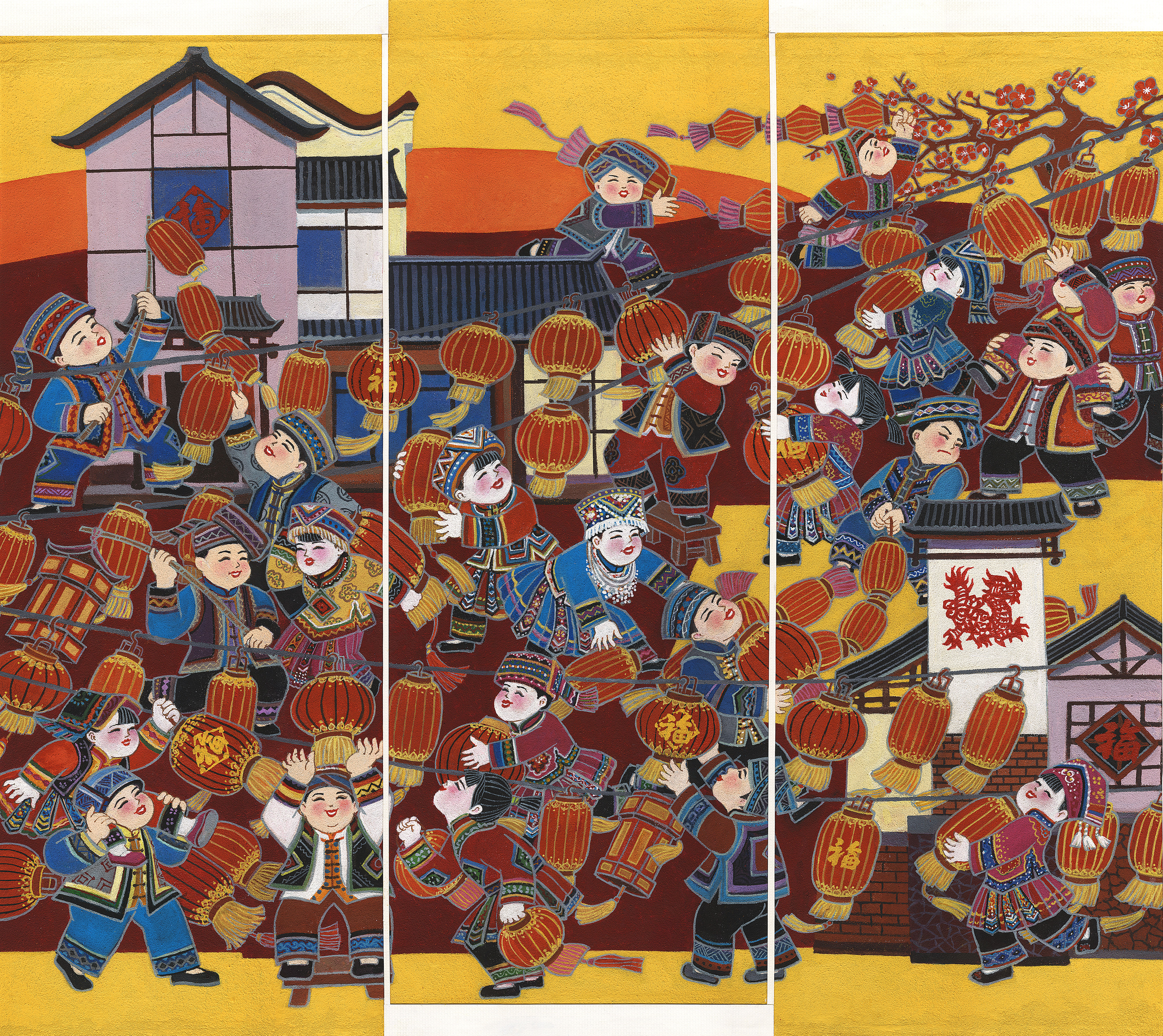 29-邓琳钰 幸福灯笼高高挂 重庆 145&times;150cm.jpg