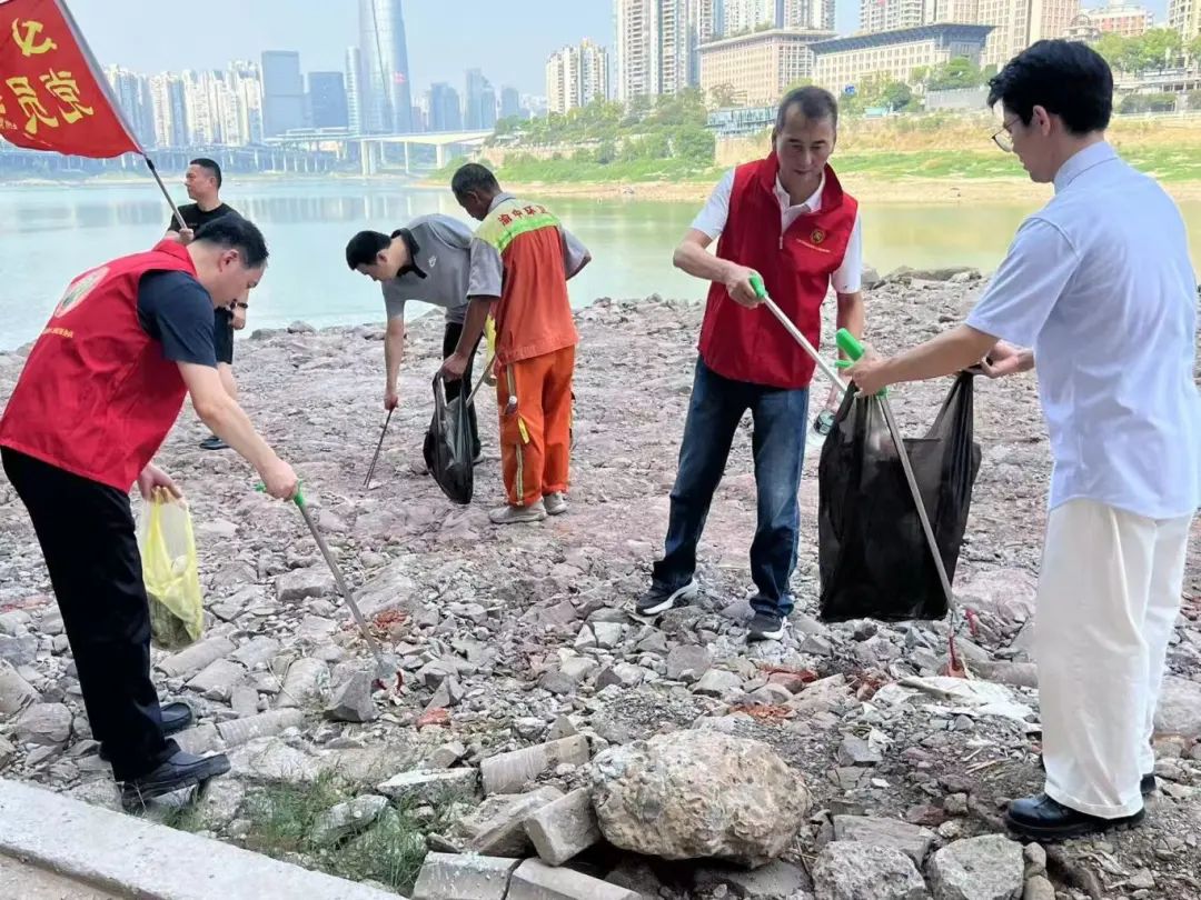 党建引领河长制 净岸巡河护水清｜渝中区 九龙坡区 秀山县组织机关党员干部开展净岸巡河活动