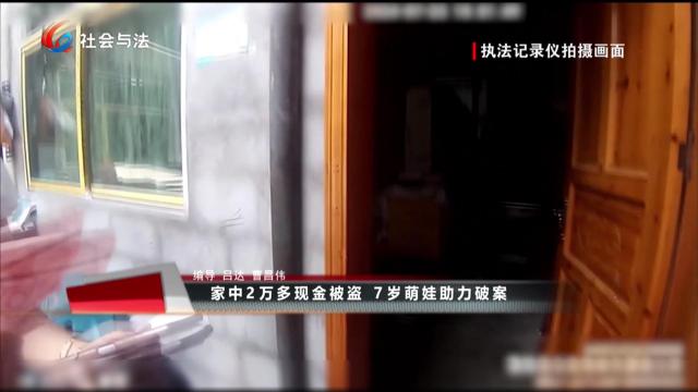 家中2万多现金被盗 7岁萌娃助力破案