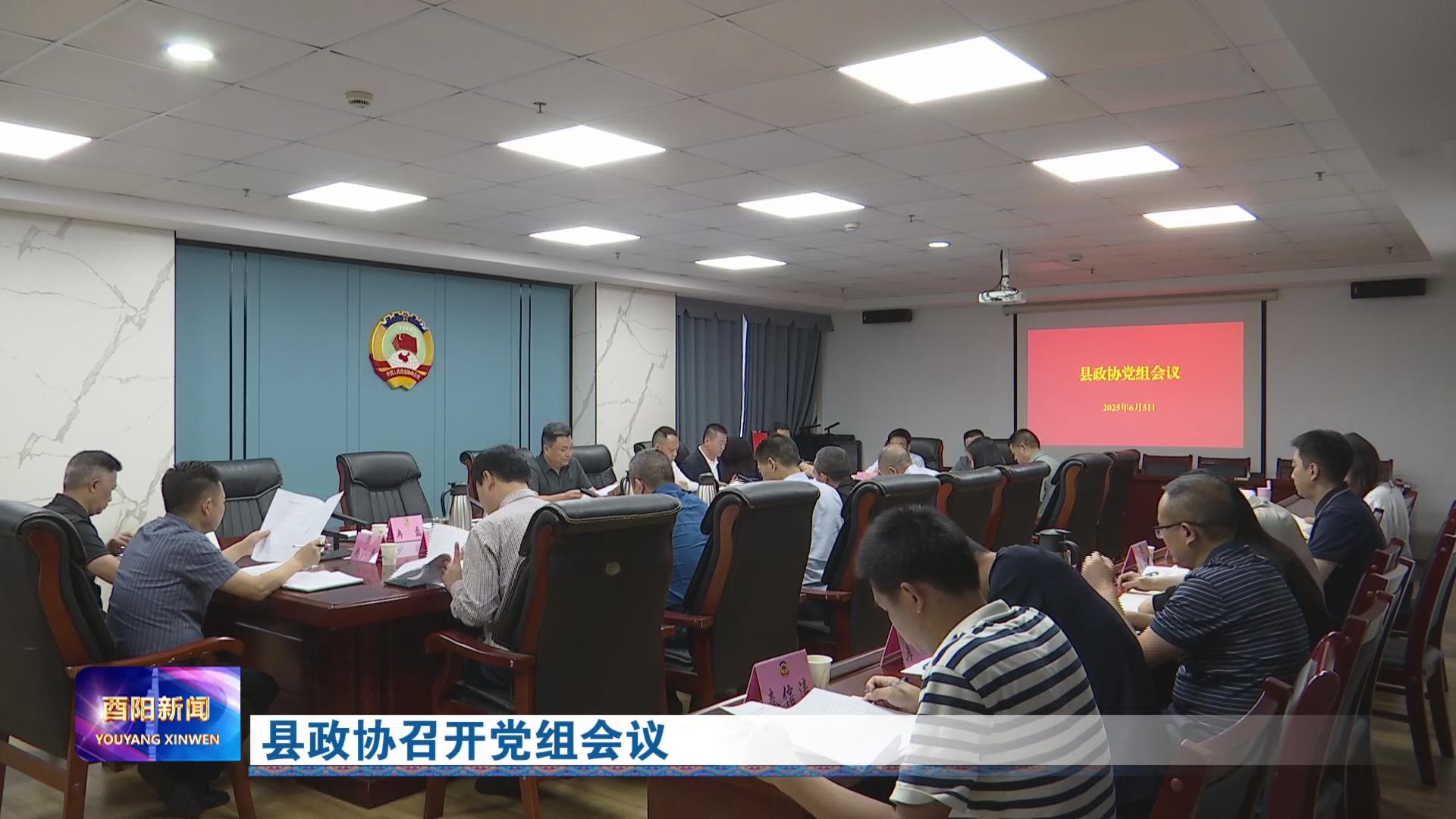 县政协召开党组会议