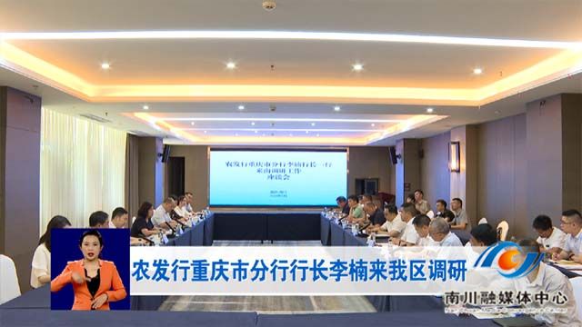 农发行重庆市分行行长李楠来我区调研