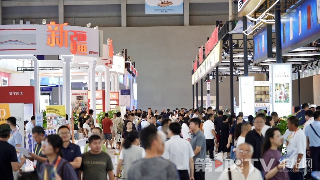 N3展馆内部,读者前来参观书展。第1眼TV-华龙网记者 刘钊 摄