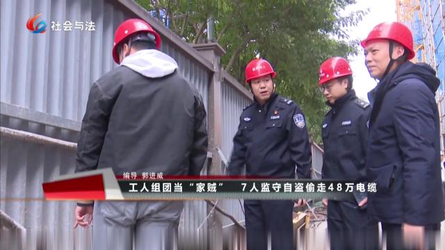 工人组团当“家贼” 7人监守自盗偷走48万电缆