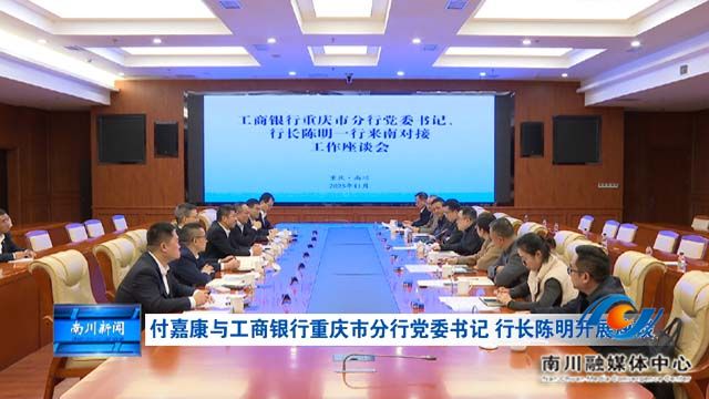 付嘉康与工商银行重庆市分行 党委书记、行长陈明开展座谈