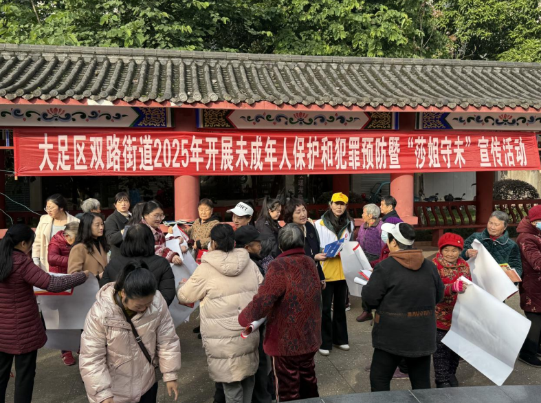 双路街道开展莎姐守未宣传活动