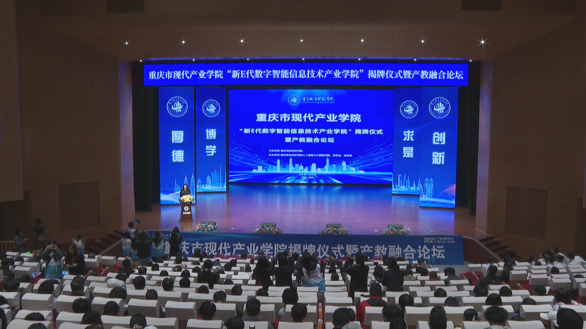 重庆市第二批现代产业学院揭牌仪式暨产教融合论坛在巴南举行