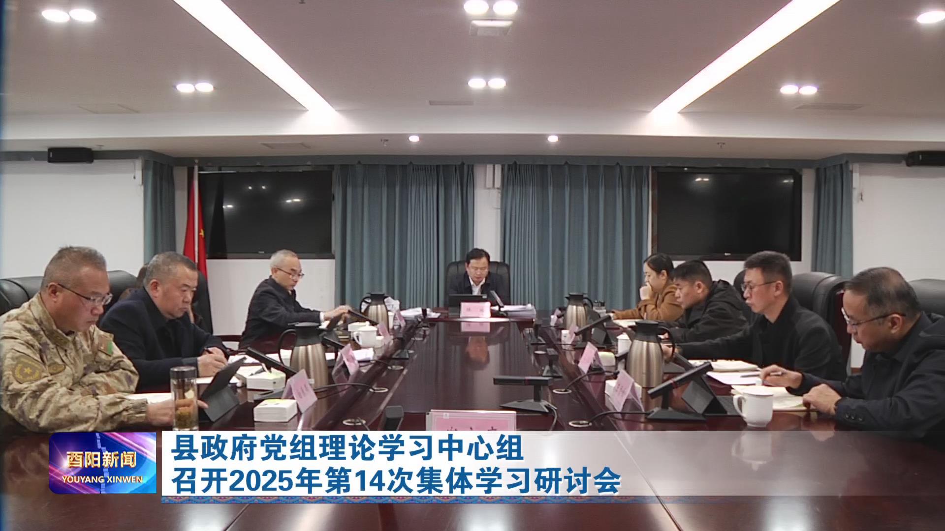 县政府党组理论学习中心组召开2025年第14次集体学习研讨会