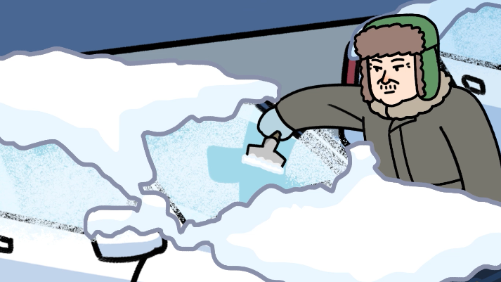 老司机应急指南12-雨雪天气可以用热水浇玻璃快速融冰？