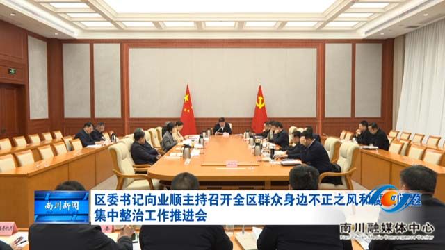 区委书记向业顺主持召开全区群众身边不正之风和腐败问题集中整治工作推进会