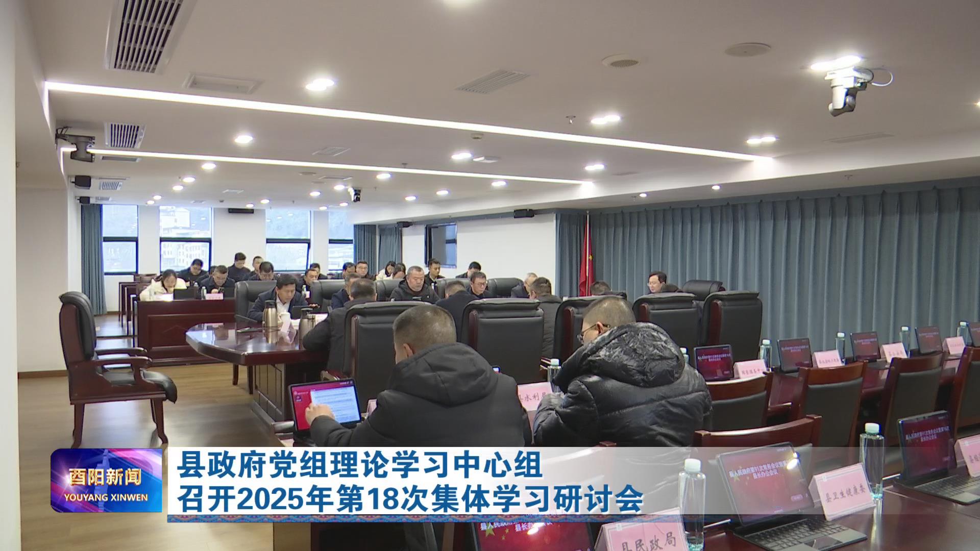 县政府党组理论学习中心组召开2025年第18次集体学习研讨会