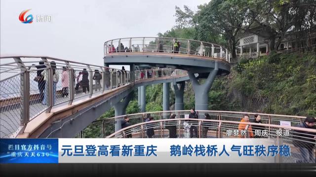 元旦登高看新重庆 鹅岭栈桥人气旺秩序稳