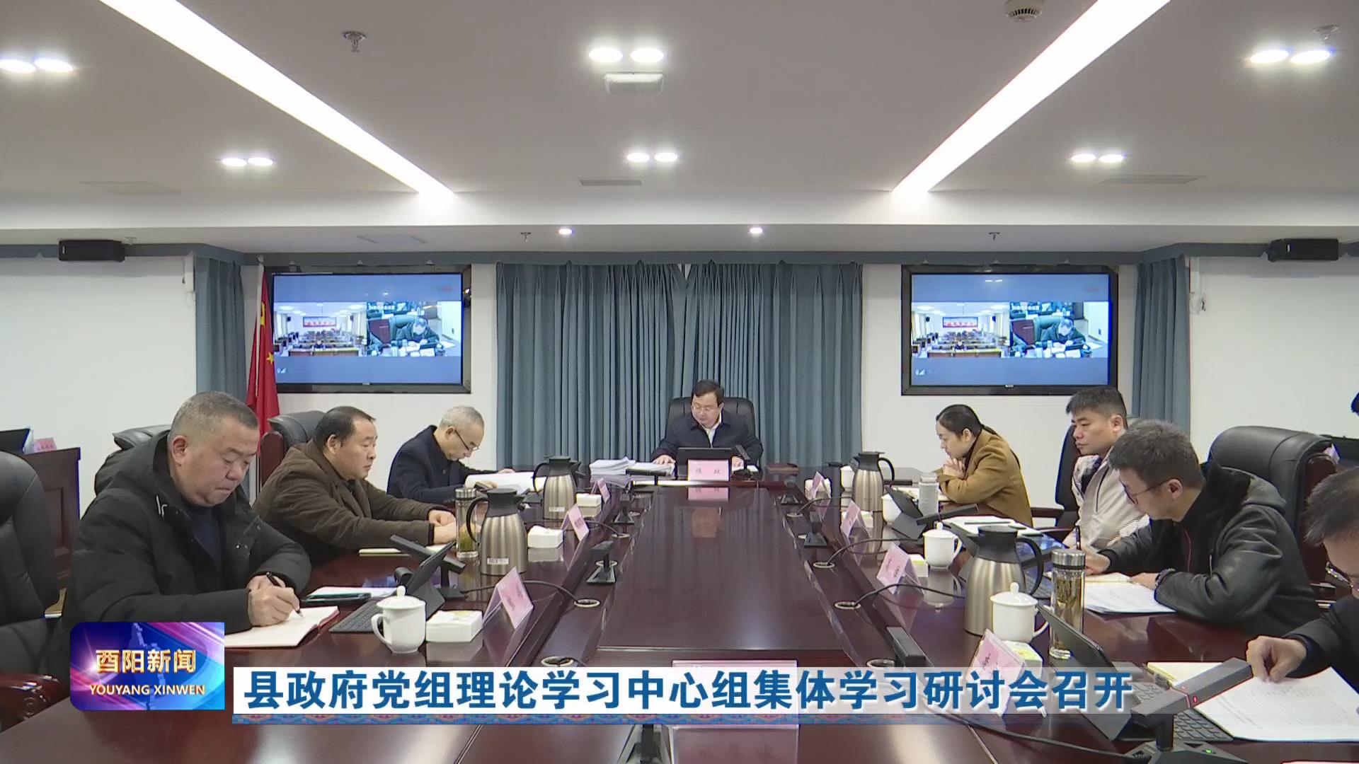 县政府党组理论学习中心组集体学习研讨会召开