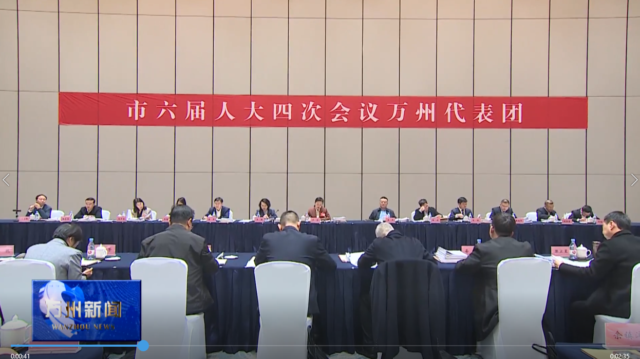 市六届人大四次会议万州代表团审议市“两院”工作报告 卢红李庆王频封波参加