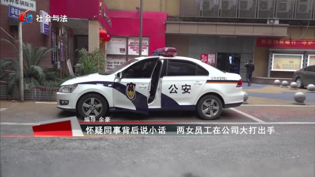 怀疑同事背后说小话 两女员工在公司大打出手