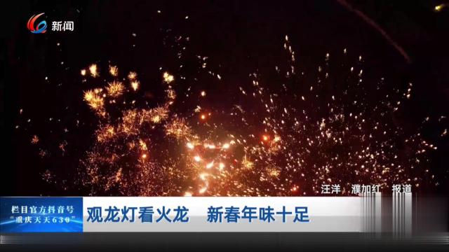 观龙灯看火龙 新春年味十足