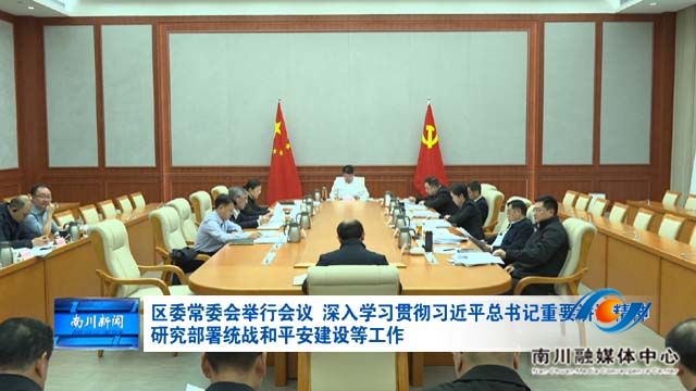 区委常委会举行会议 深入学习贯彻习近平总书记重要讲话精神 研究部署统战和平安建设等工作
