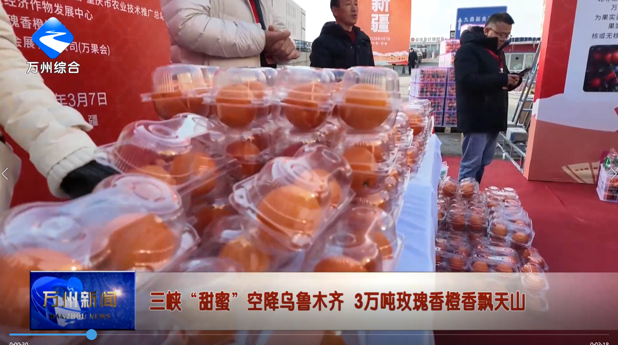 三峡“甜蜜”空降乌鲁木齐 3万吨玫瑰香橙香飘天山