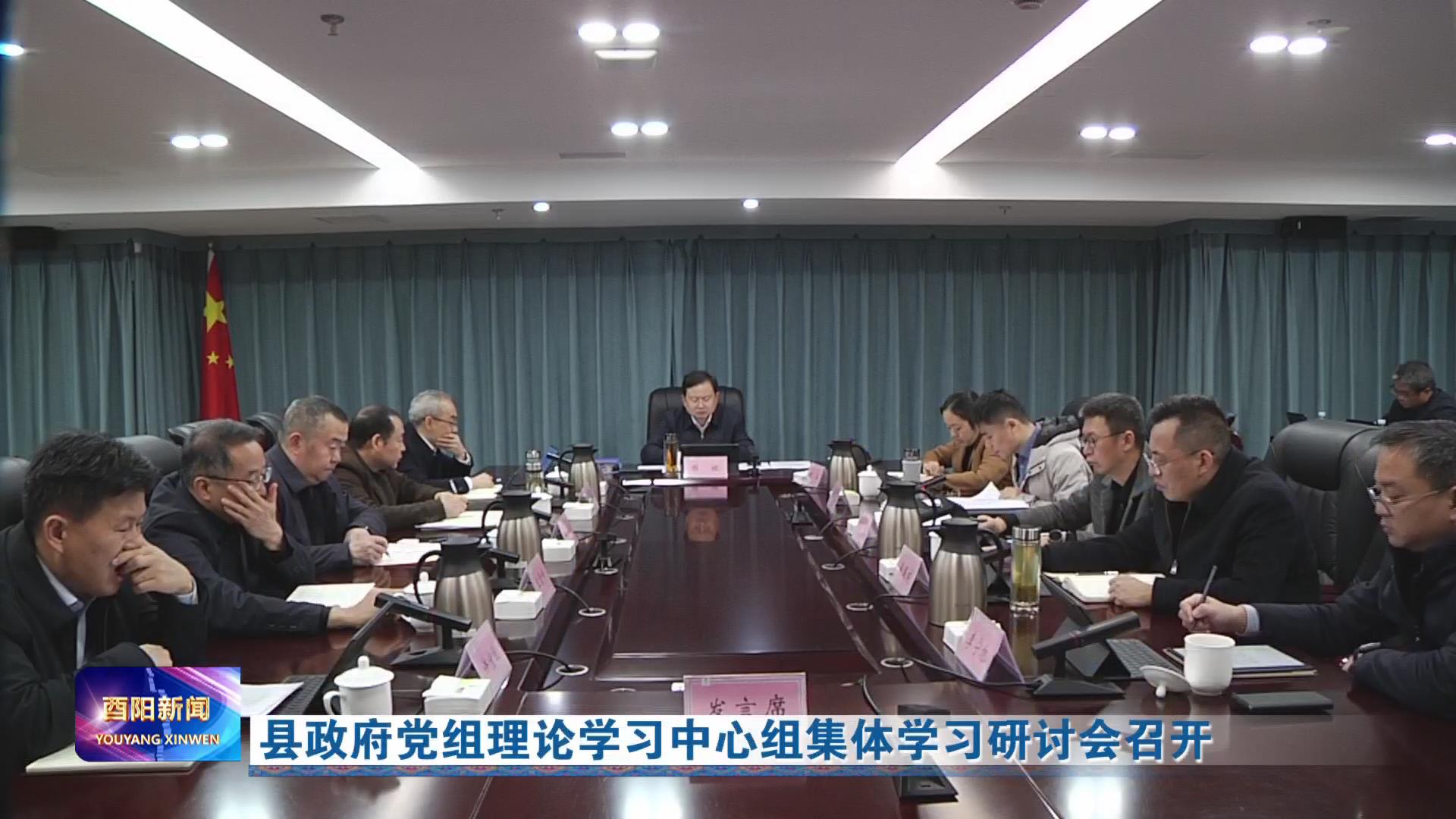 县政府党组理论学习中心组集体学习研讨会召开