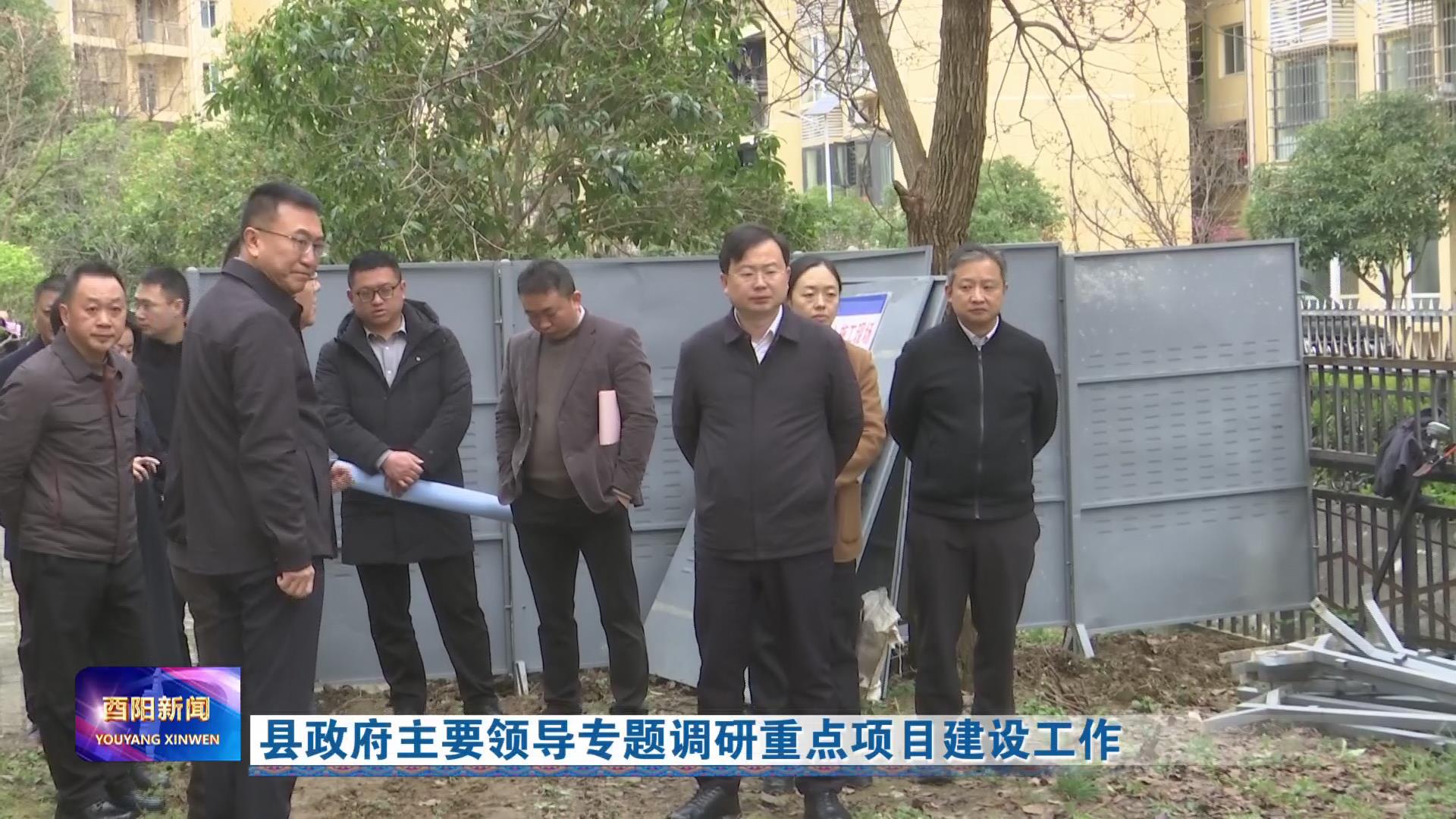 县政府主要领导专题调研重点项目建设工作