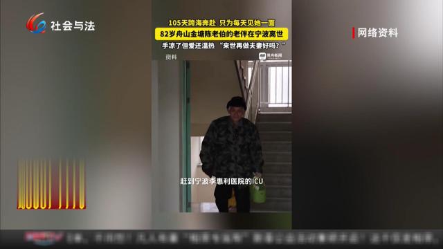 105天跨海奔赴 只为每天见她一面 82岁舟山金塘陈老伯的老伴在宁海离世