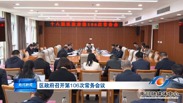 区政府召开第106次常务会议