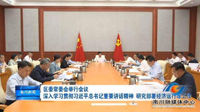 区委常委会举行会议 深入学习贯彻习近平总书记重要讲话精神 研究部署经济运行等工作