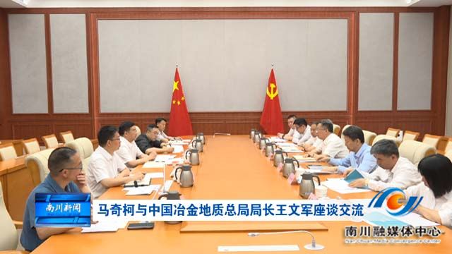 马奇柯与中国冶金地质总局局长王文军座谈交流