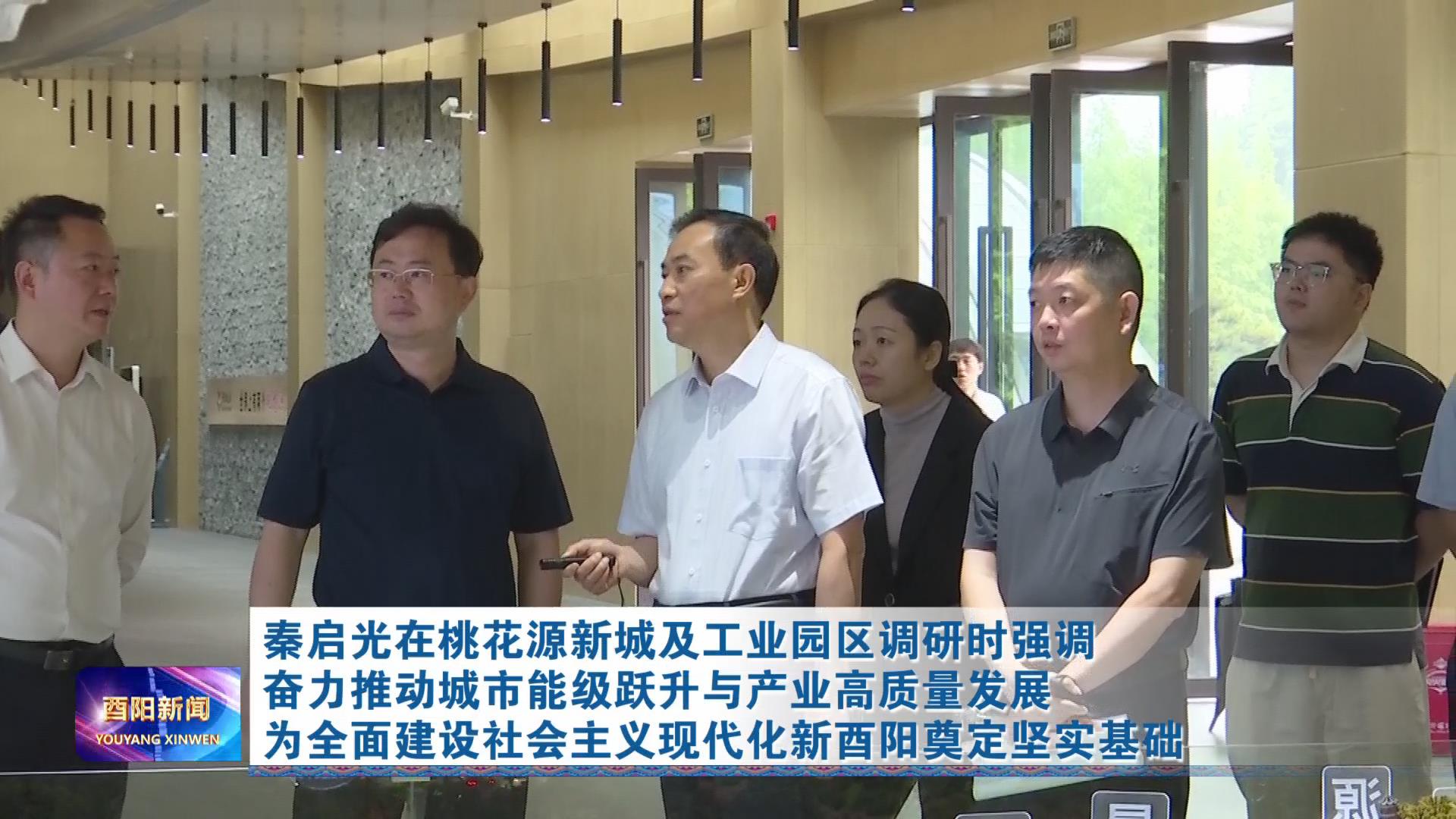秦启光在桃花源新城及工业园区调研