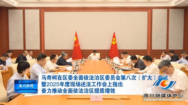 马奇柯在区委全面依法治区委员会第八次（扩大）会议暨2025年度现场述法工作会上指出 奋力推动全面依法治区提质增效