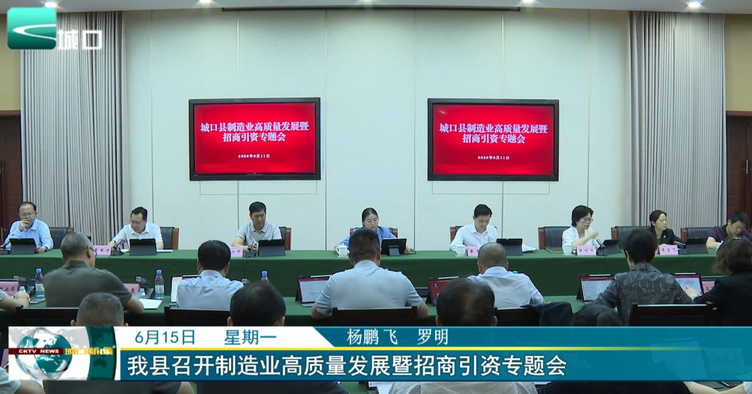 
我县召开制造业高质量发展暨招商引资专题会
